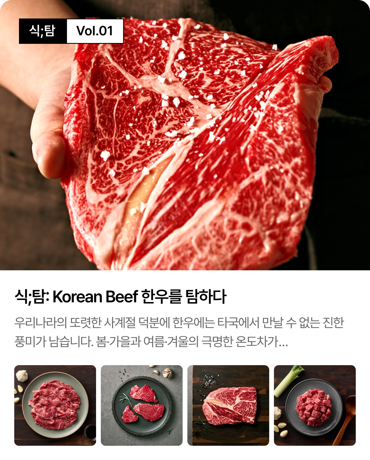 식;탐 Vol.01 — Korean Beef 한우를 탐하다