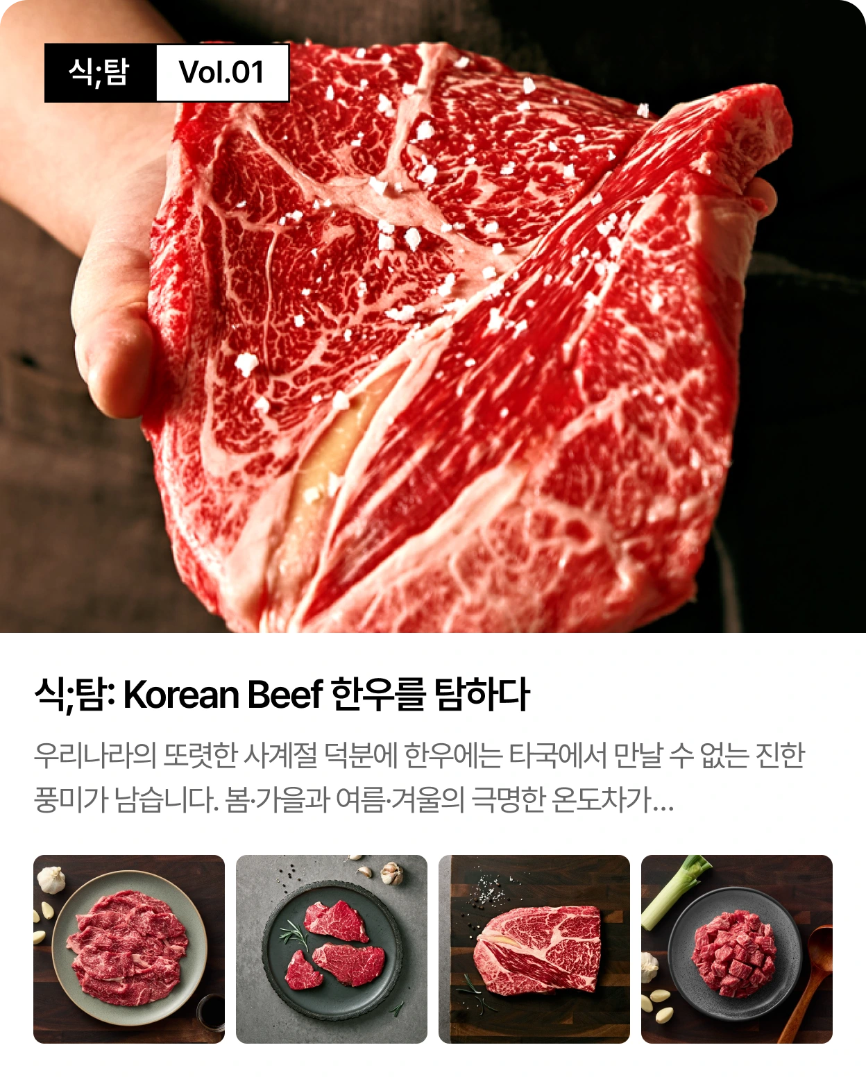 식;탐 Vol.01 — Korean Beef 한우를 탐하다