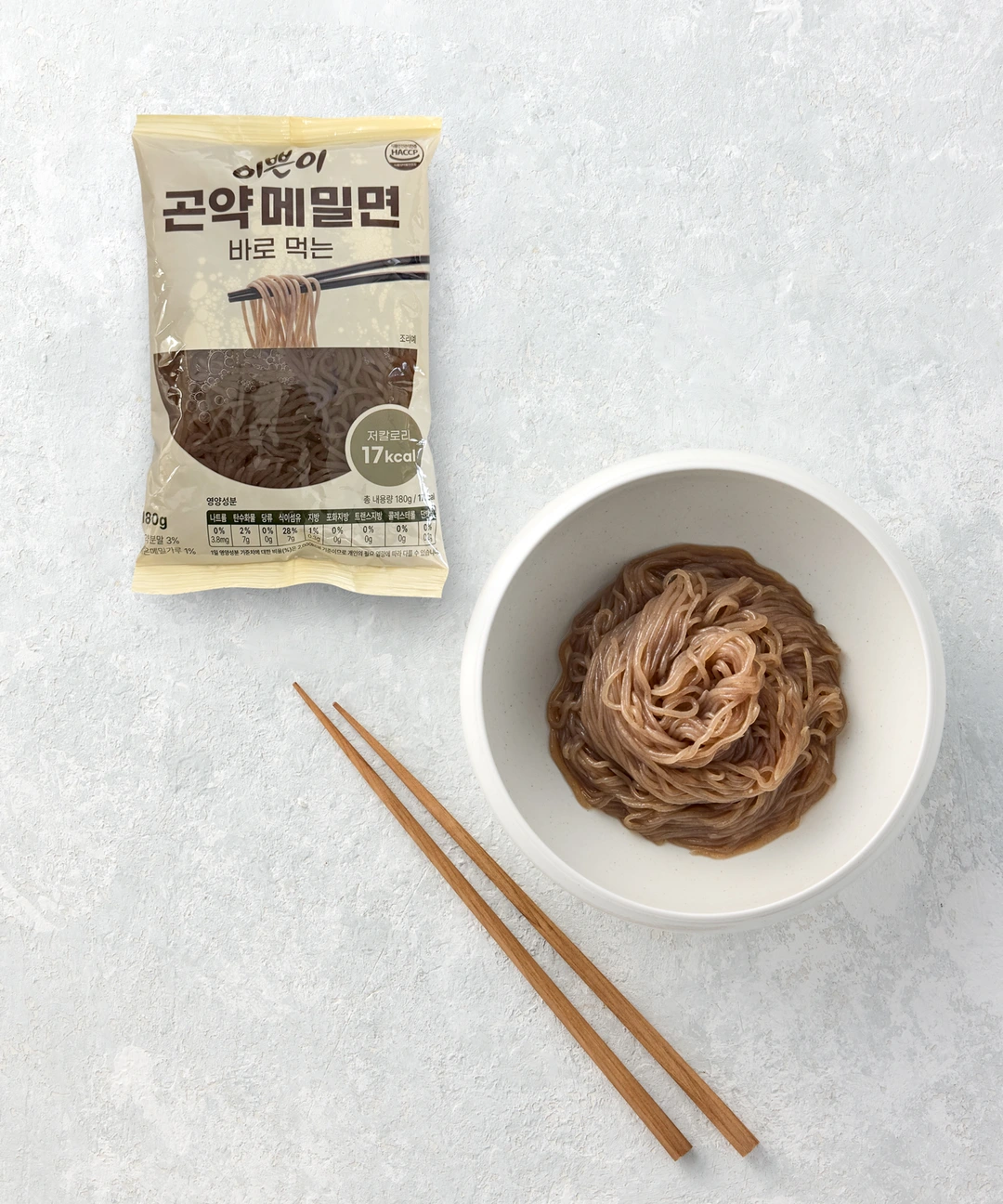 바로 먹는 쫄깃한 곤약메밀면 180g*4개입