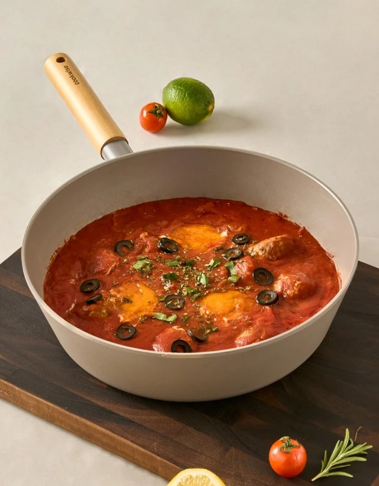 [재입고] 깊이감 있는 우드핸들 IH 팬 28cm