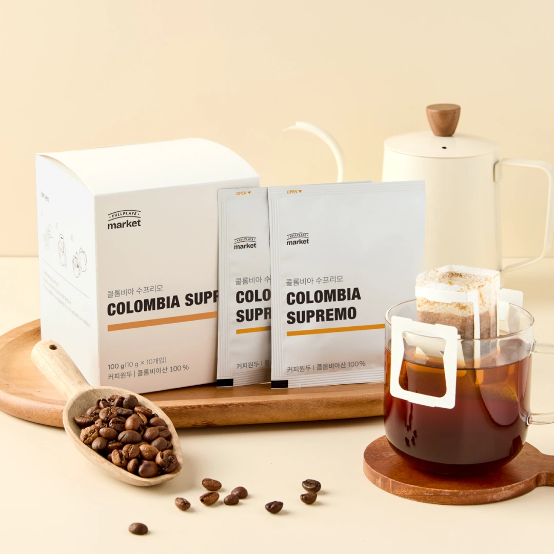 [하루특가] 콜롬비아 수프리모 드립백 커피 10개입