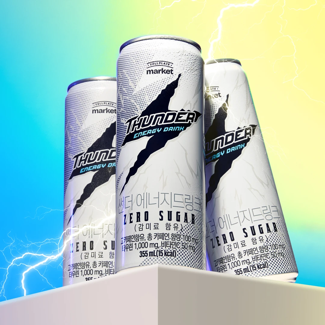 1캔 당 574원, 에너지드링크 썬더 제로슈가 355ml(24입)