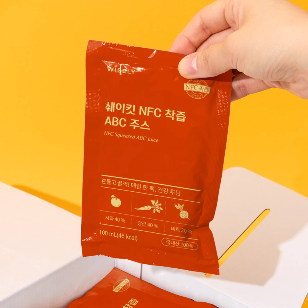 국산원물100%, 쉐이킷!NFC 착즙 ABC주스 100ml(30입)