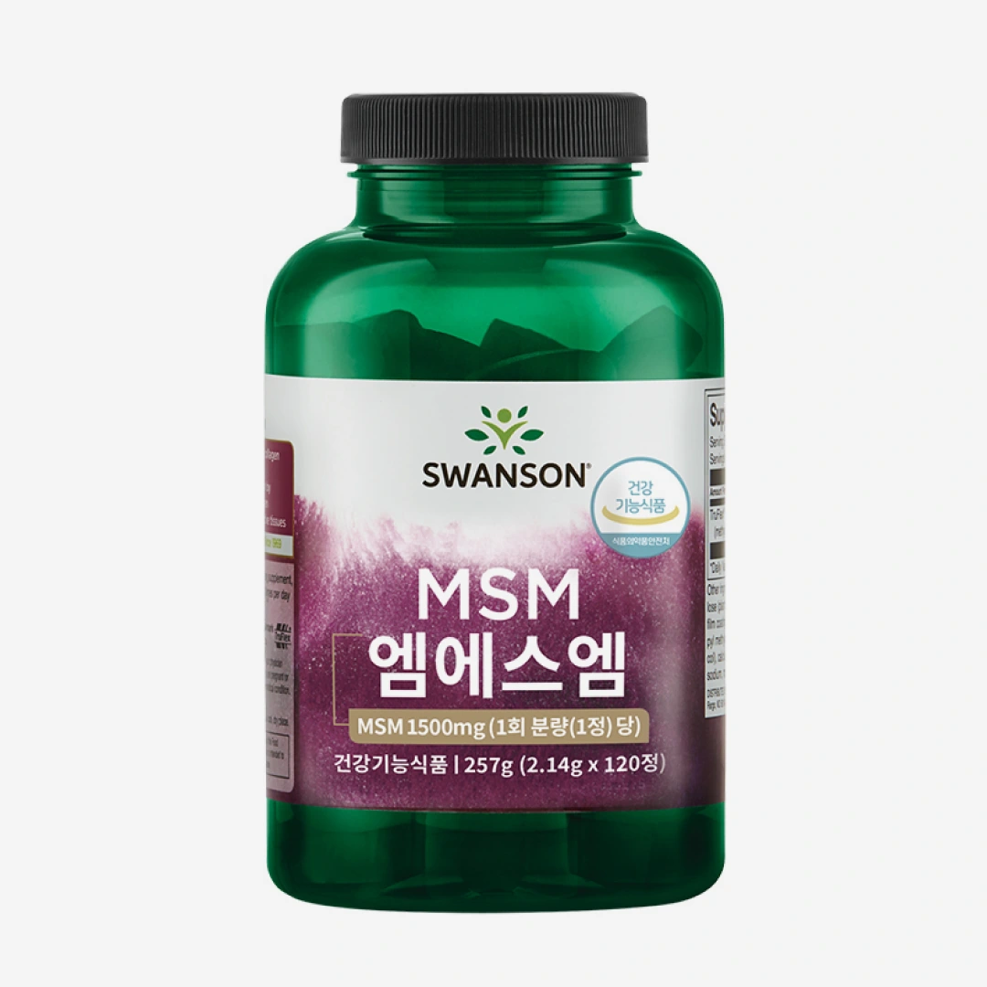 MSM 1500mg, 120정, 4개월 분