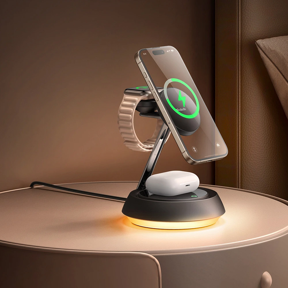 맥도도 맥세이프 3in1 무드등 무선 충전기 (애플워치 호환)