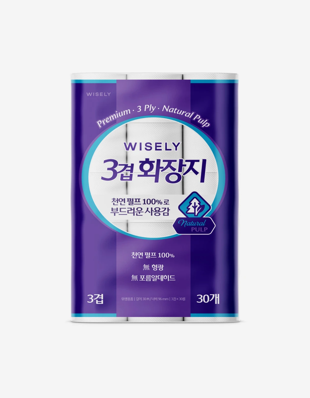 3겹으로 두툼한 천연펄프 깨끗한 화장지 (30M*30롤)