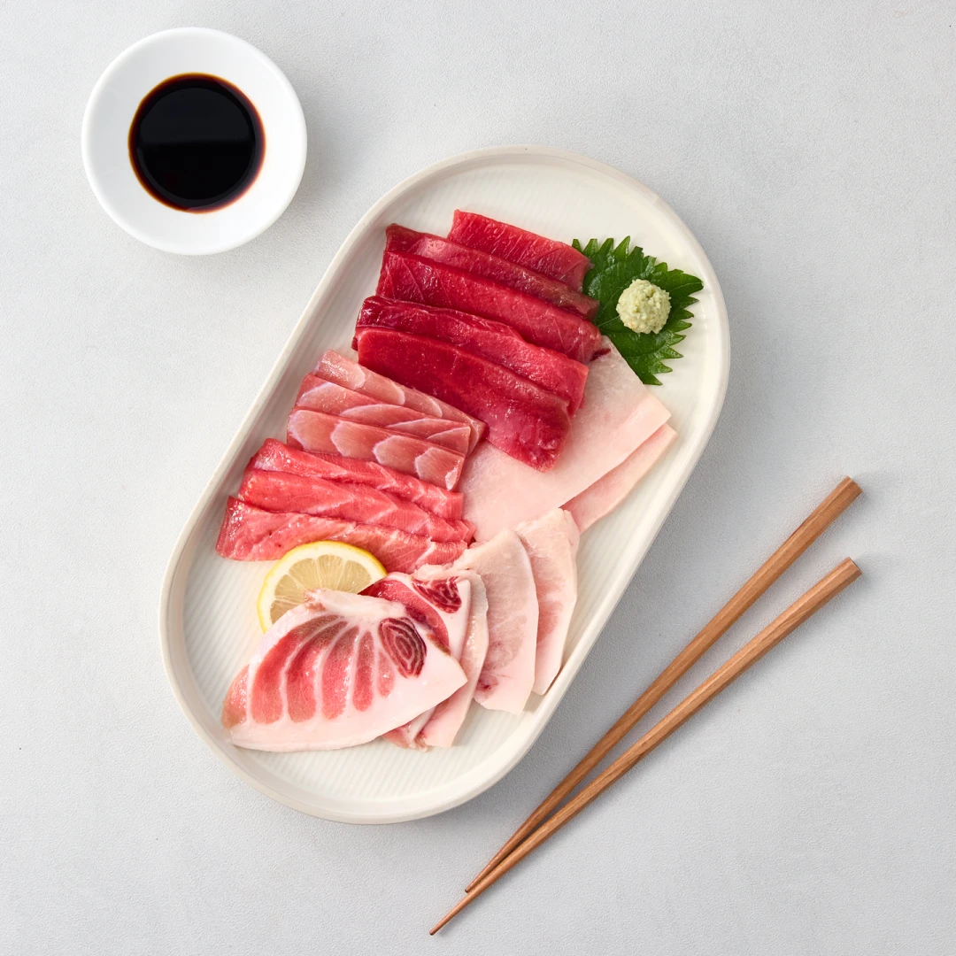 [하루특가] 실장님 참치회 세트 280g (참다랑어 배꼽살, 참다랑어 적신, 눈다랑어 뱃살, 황새치 대절)