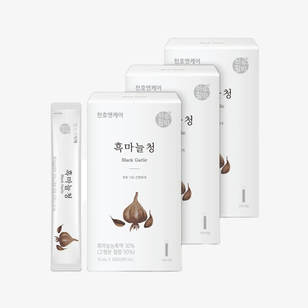 [한정수량] 천호엔케어 하루활력 흑마늘청(스틱) 10ml*30포*3상자