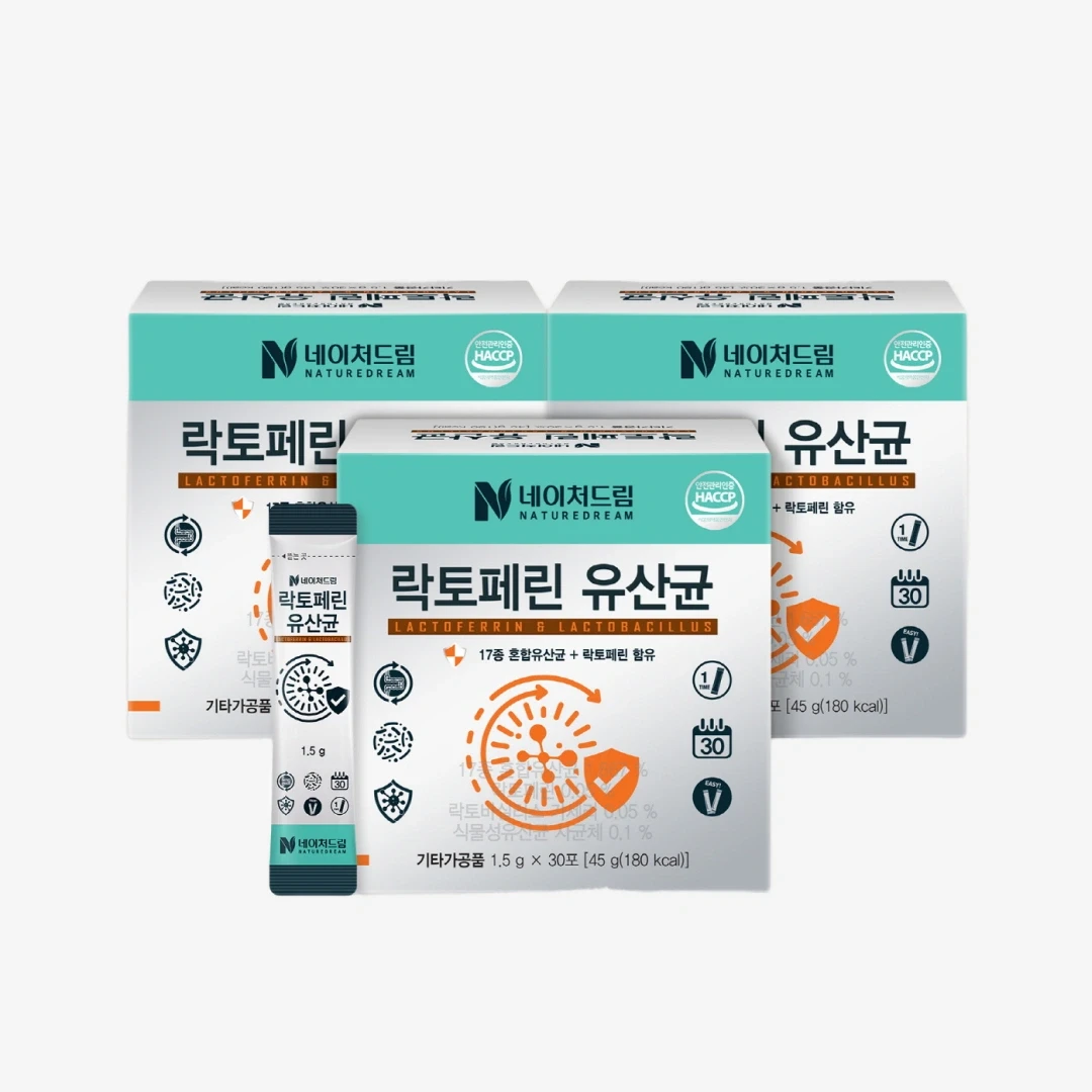 [한정수량] 네이처드림 락토페린 유산균 1.5g*30포*3박스
