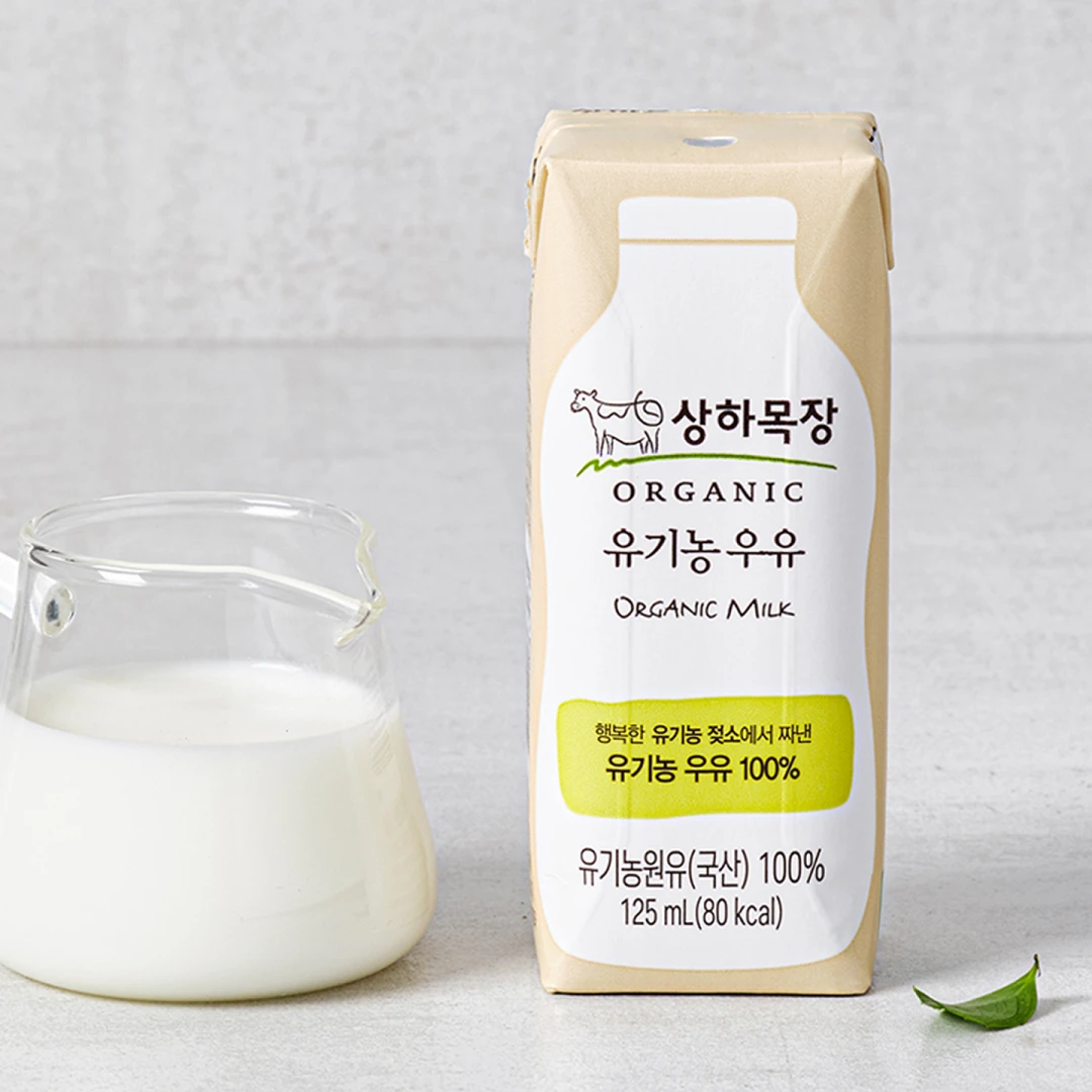 [매일유업] 상하목장 유기농 멸균 우유 125m*4팩