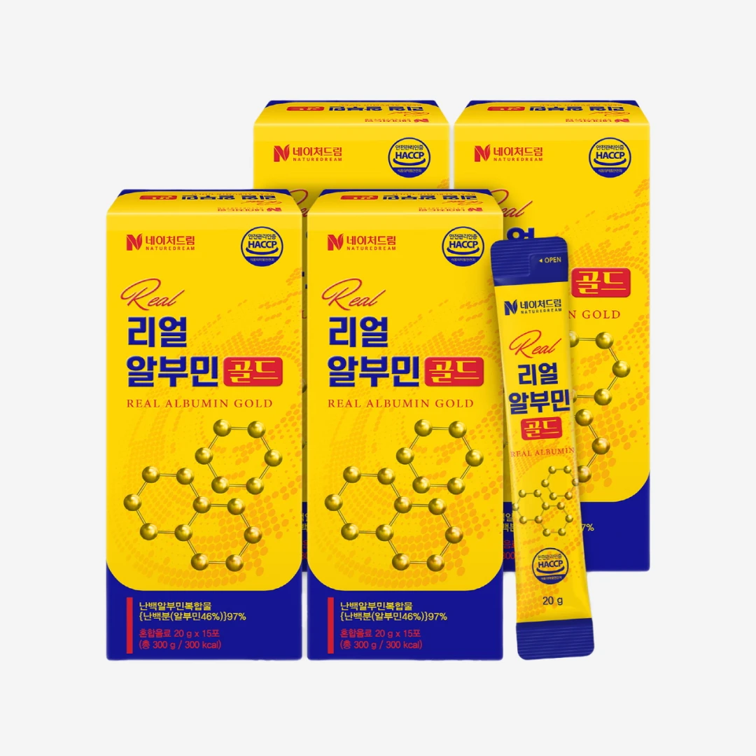 [네이처드림] 리얼 알부민 골드 20g*15포*4박스