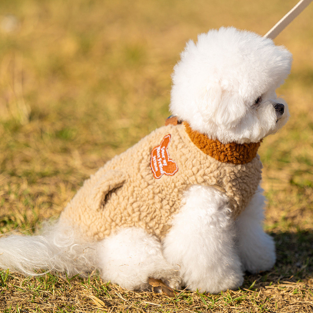 뽀글이 강아지 집업 후리스 올인원 하네스