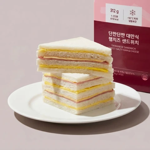 단짠단짠, 대만식 햄치즈 샌드위치 78g*4개입