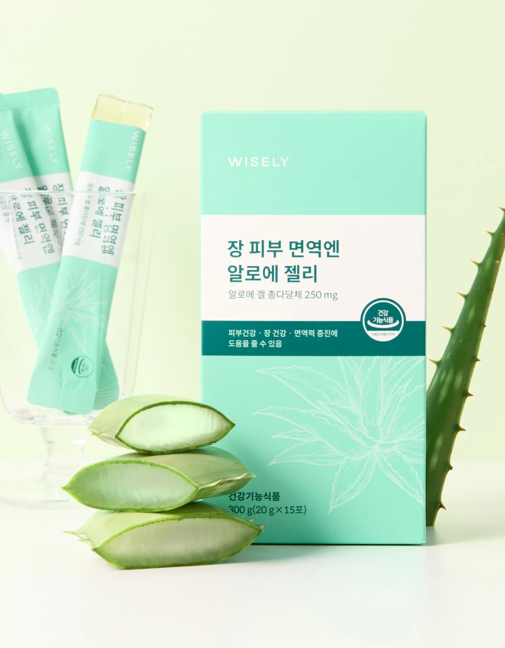 장 피부 면역엔 알로에 젤리 (15일분)