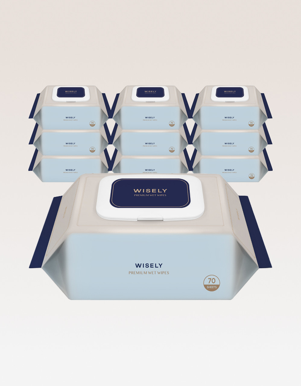 [75gsm] 와이즐리 프리미엄 아기 물티슈 70매 10팩