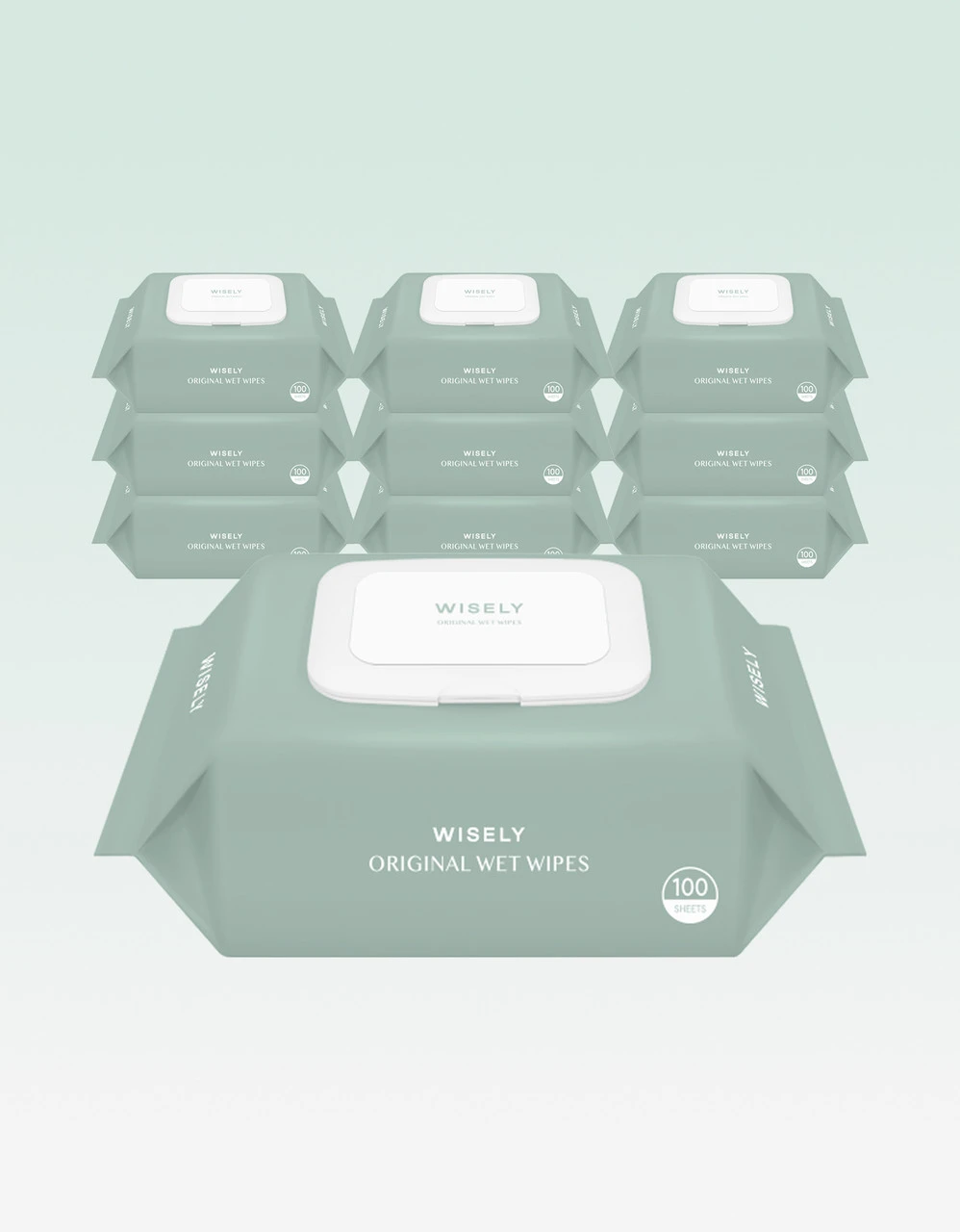 [50gsm] 와이즐리 오리지널 아기 물티슈 100매 10팩