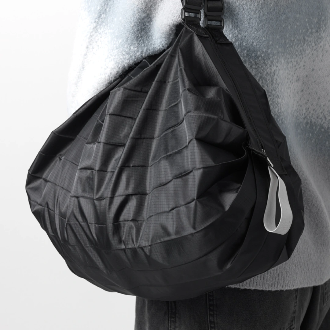 3초 접이식 다용도 숄더백 블랙