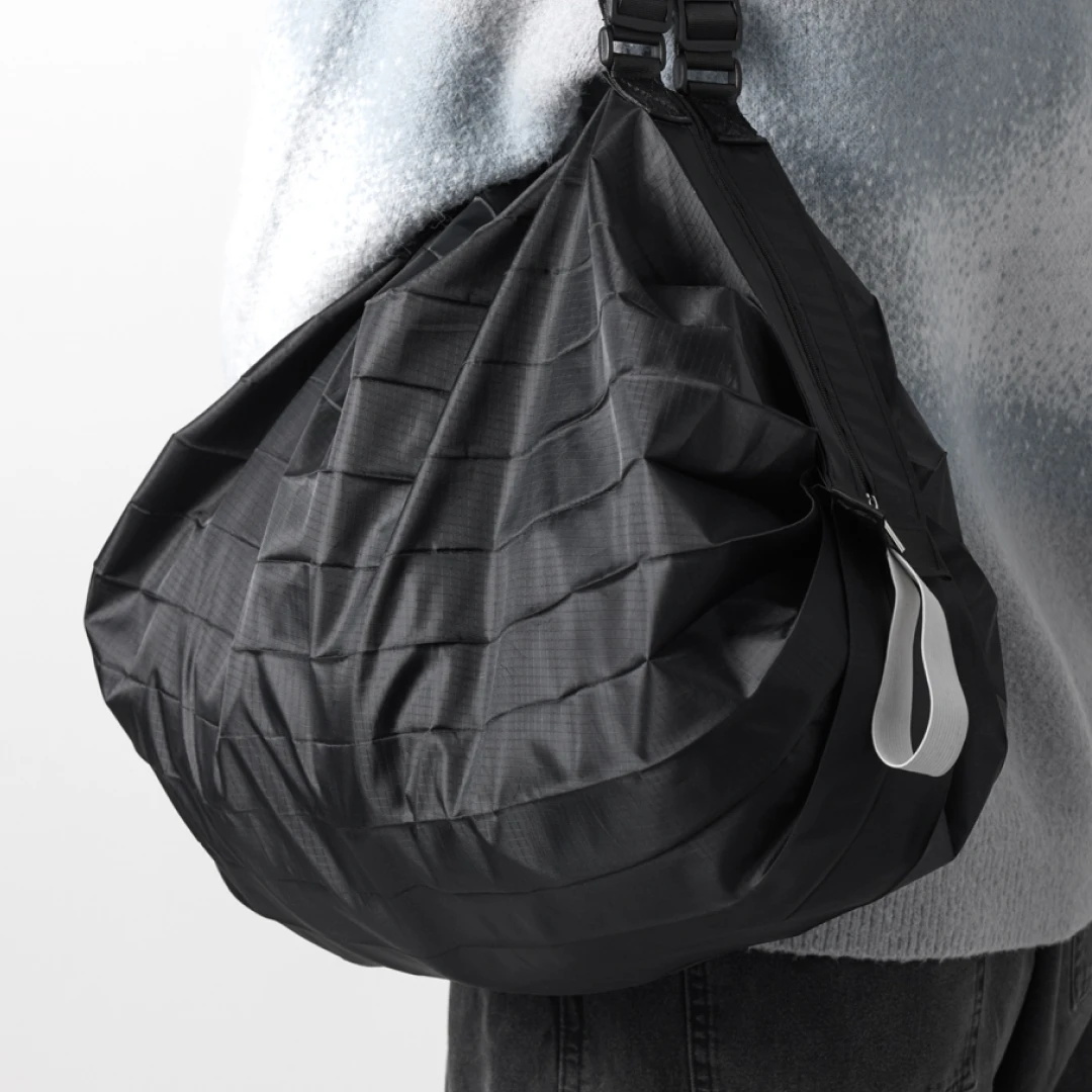 3초 접이식 다용도 숄더백 블랙