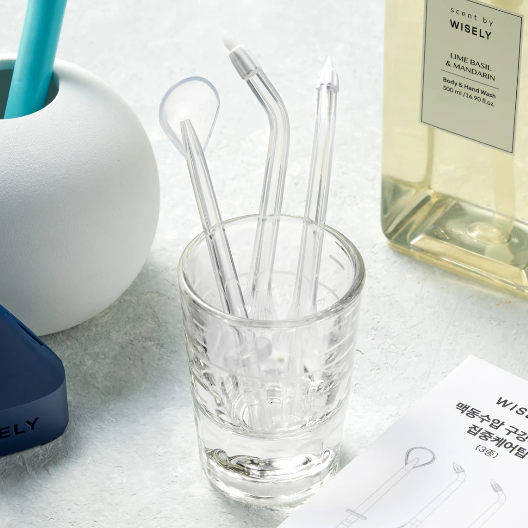 맥동수압 구강세정기 집중케어팁 3종