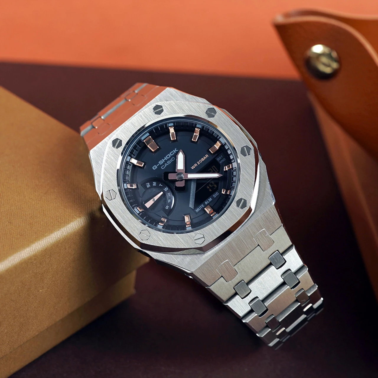 [한정수량] G-SHOCK 카시오 미니 지얄오크 메탈 커스텀 시계(색상 옵션)