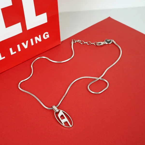 디젤 Dx1342 스테인리스 스틸 팬던트 네클리스 실버