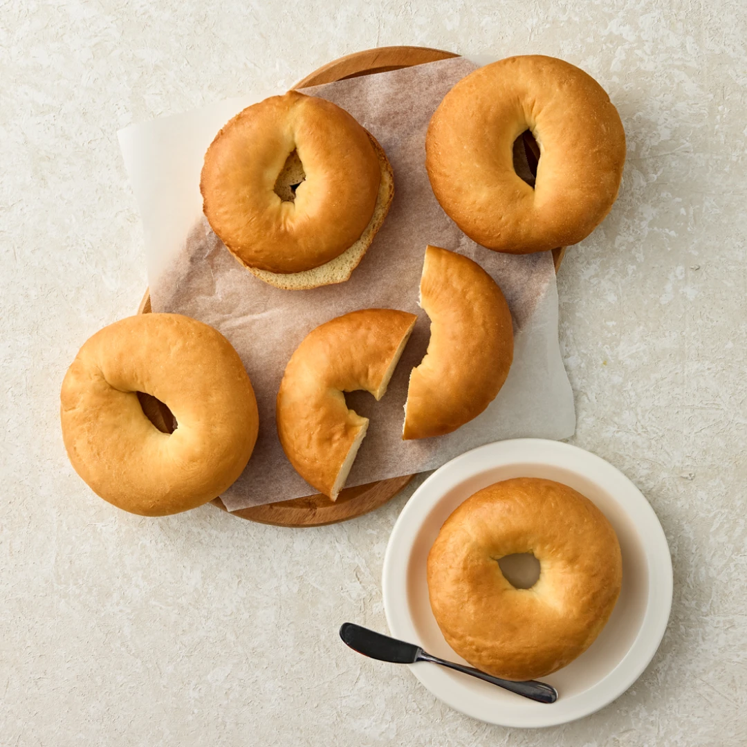 부드럽고 쫀득한 플레인 베이글 550g (110g*5입)