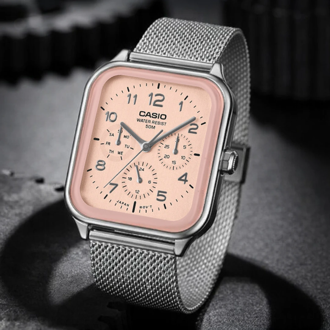 [한정수량] 카시오 스퀘어 멀티 펑션 메탈 시계 MTP-M306M-4A