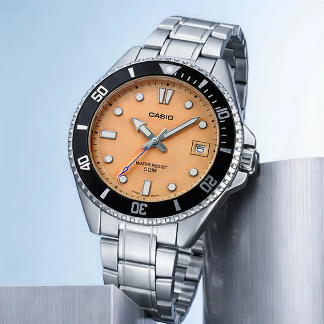 [한정수량] 카시오 오렌지 흑새치 다이버 시계 MDV-10D-4A2
