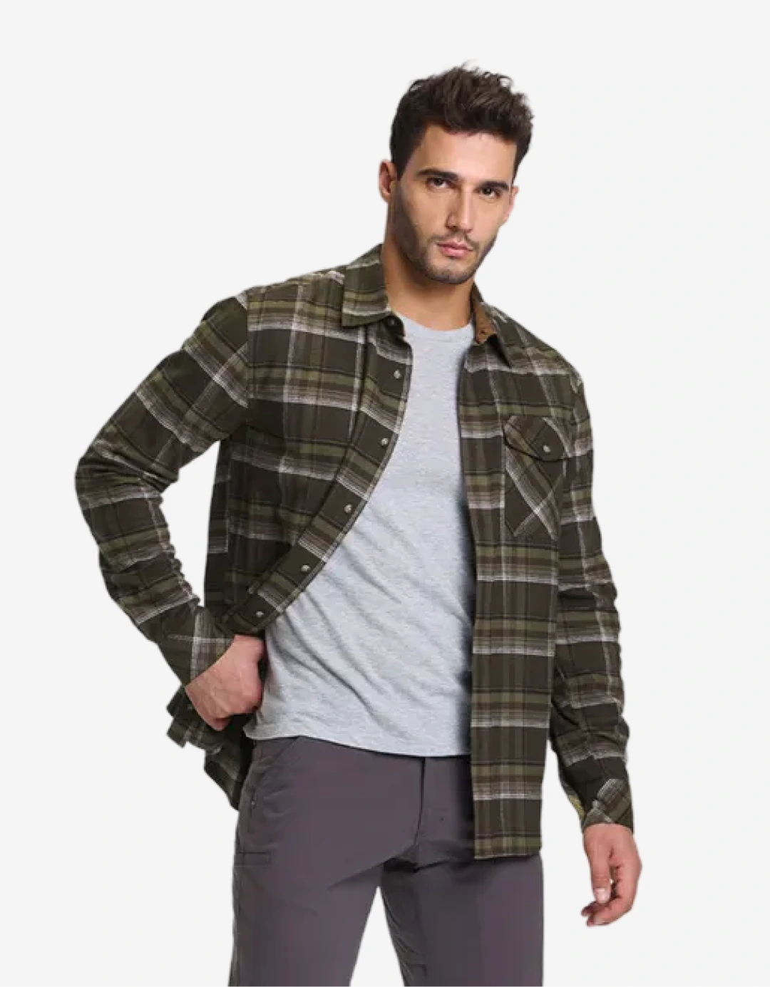 CQR 남성 플란넬 체크 아웃도어 셔츠 CQ-HOF110