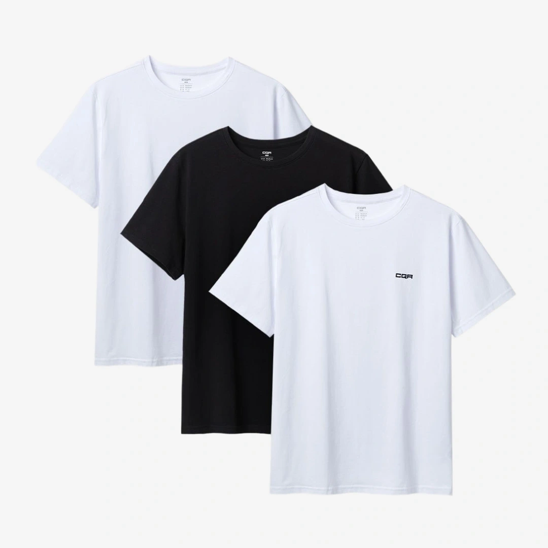 CQR 코튼 베이직 반팔 티셔츠 3PACK CQ-TOS002(색상 옵션)
