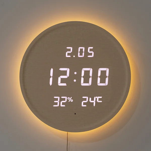 플라이토 루나 LED 온습도 벽시계