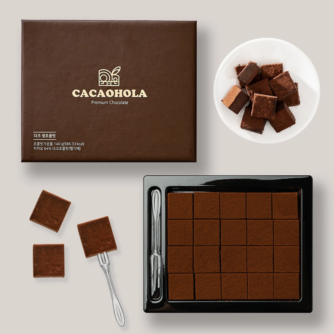 카카올라 프리미엄 다크 수제 생초콜릿 140g