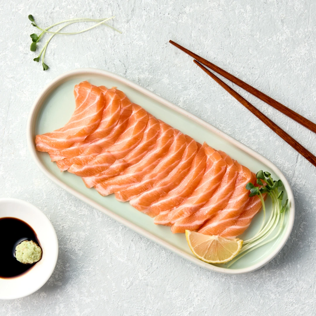 바로먹는 항공직송 노르웨이 연어회 200g