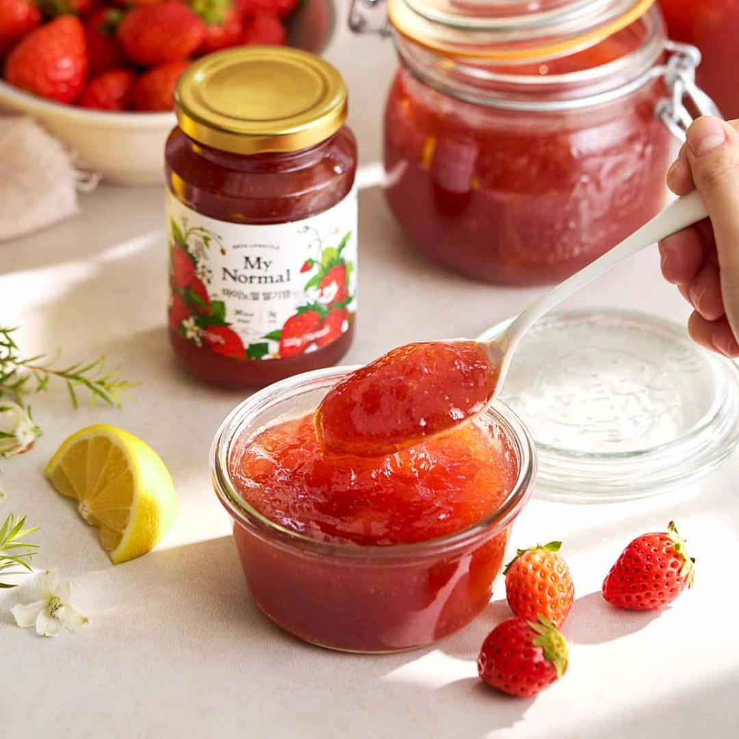 [마이노멀] 저당 저칼로리 딸기잼, 320g