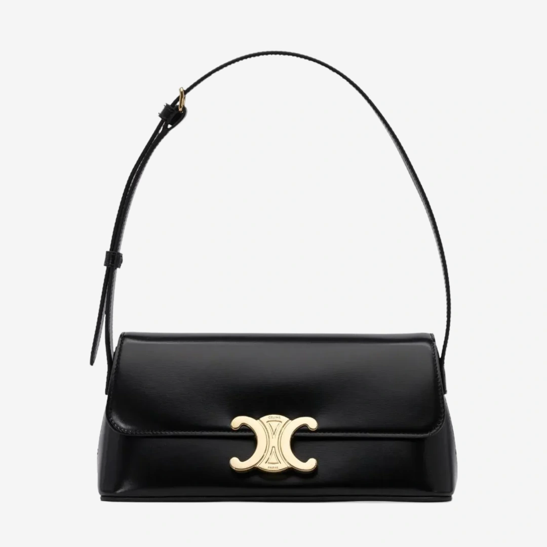 다이엔 트리옹프 카프스킨 숄더백 블랙