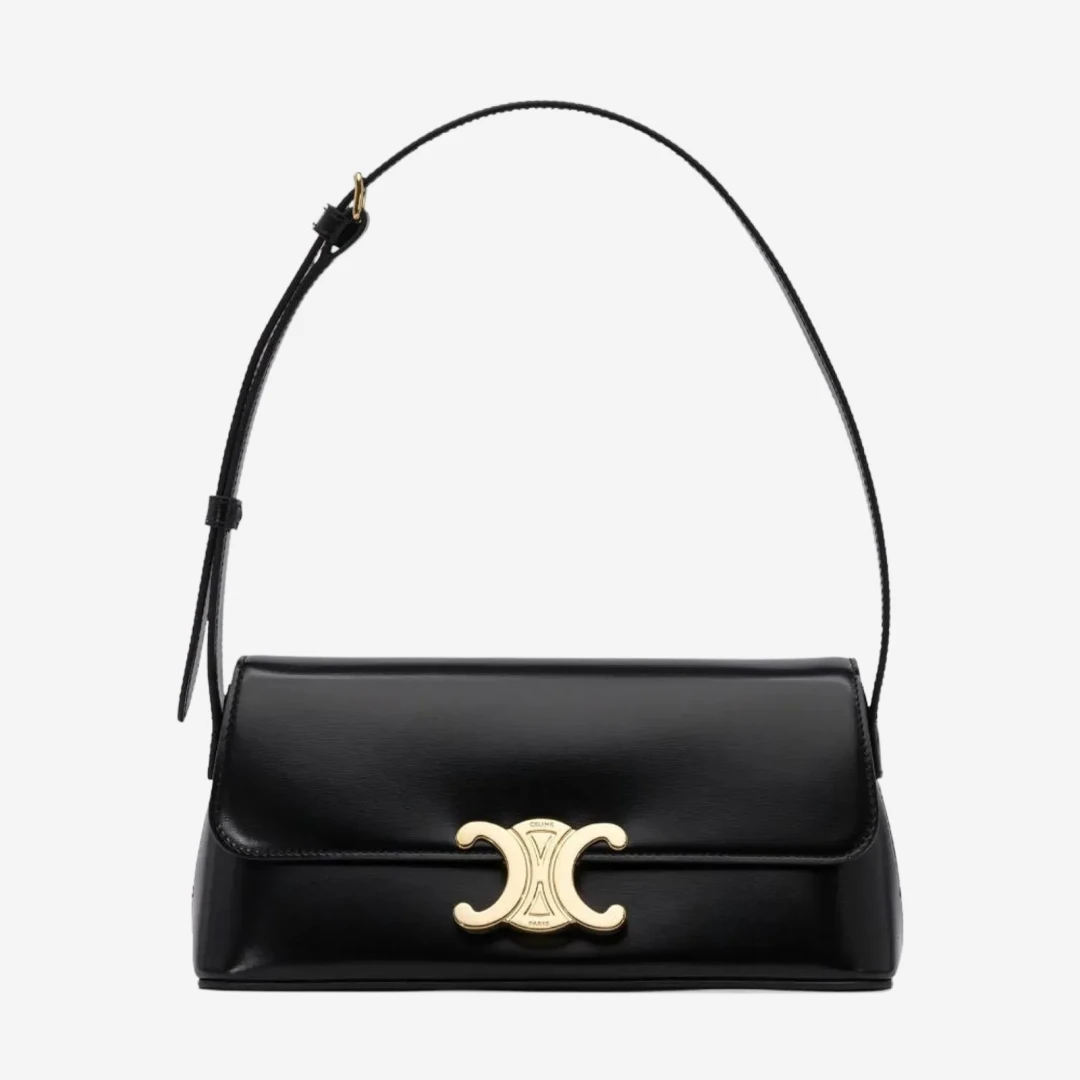 다이엔 트리옹프 카프스킨 숄더백 블랙