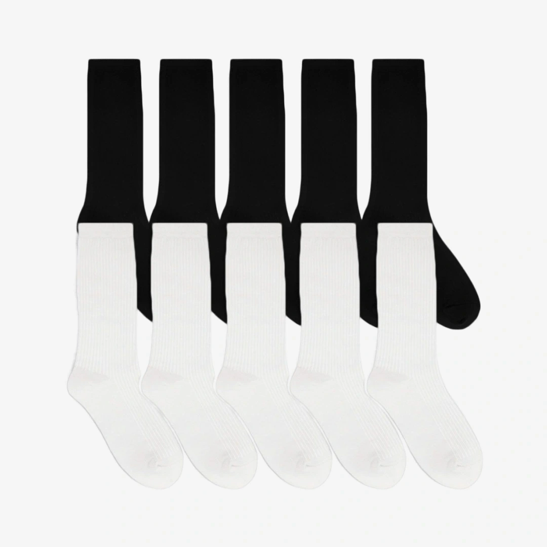 데일리 베이직 무지/골지 양말 10켤레(여성 장목)