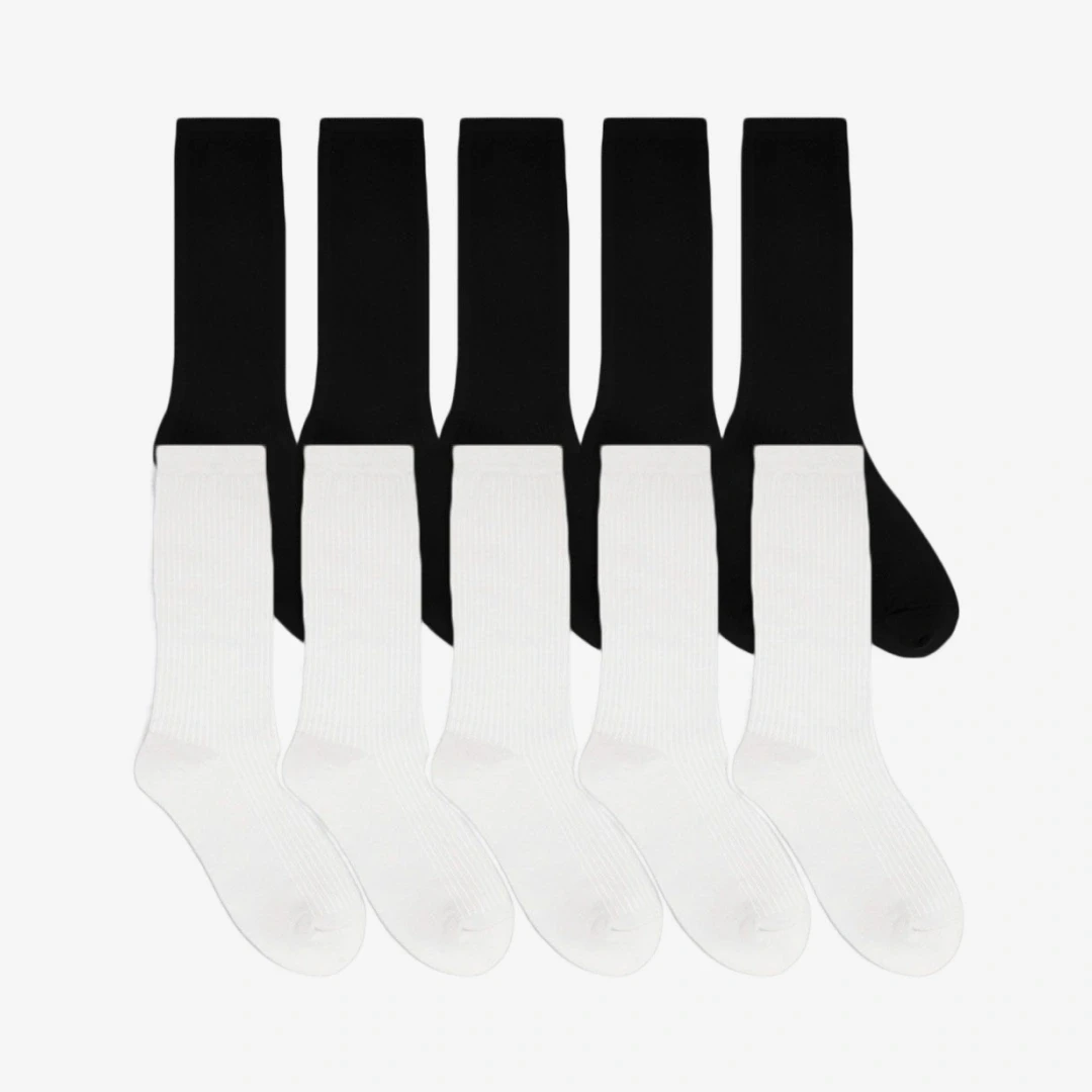 데일리 베이직 무지/골지 양말 10켤레(여성 장목)