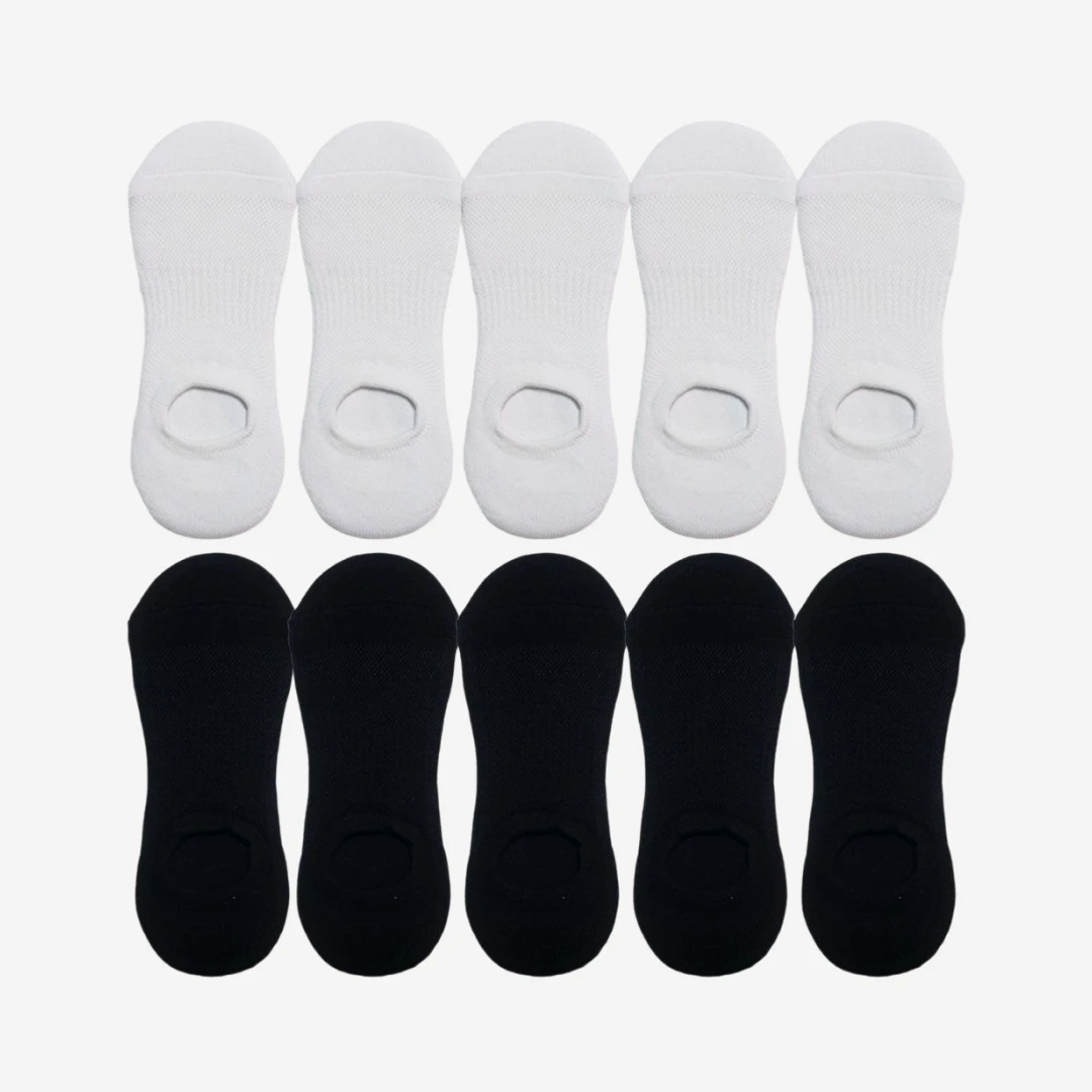 쿠션 메쉬페이크 덧신 양말 10켤레(남녀공용)
