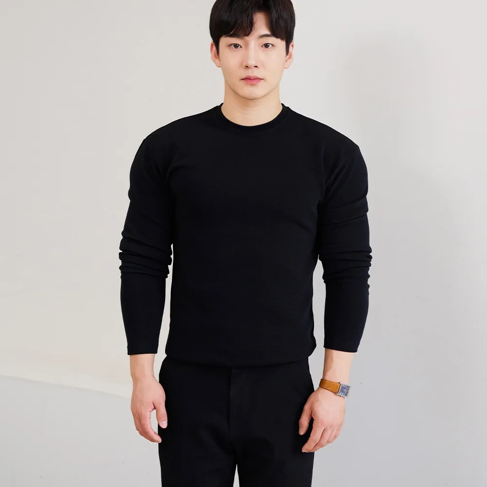 쫀득 고급원단 남자 머슬핏 긴팔 티셔츠