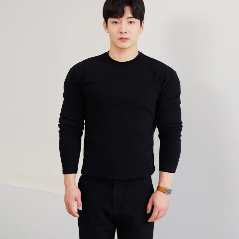 쫀득 고급원단 남자 머슬핏 긴팔 티셔츠